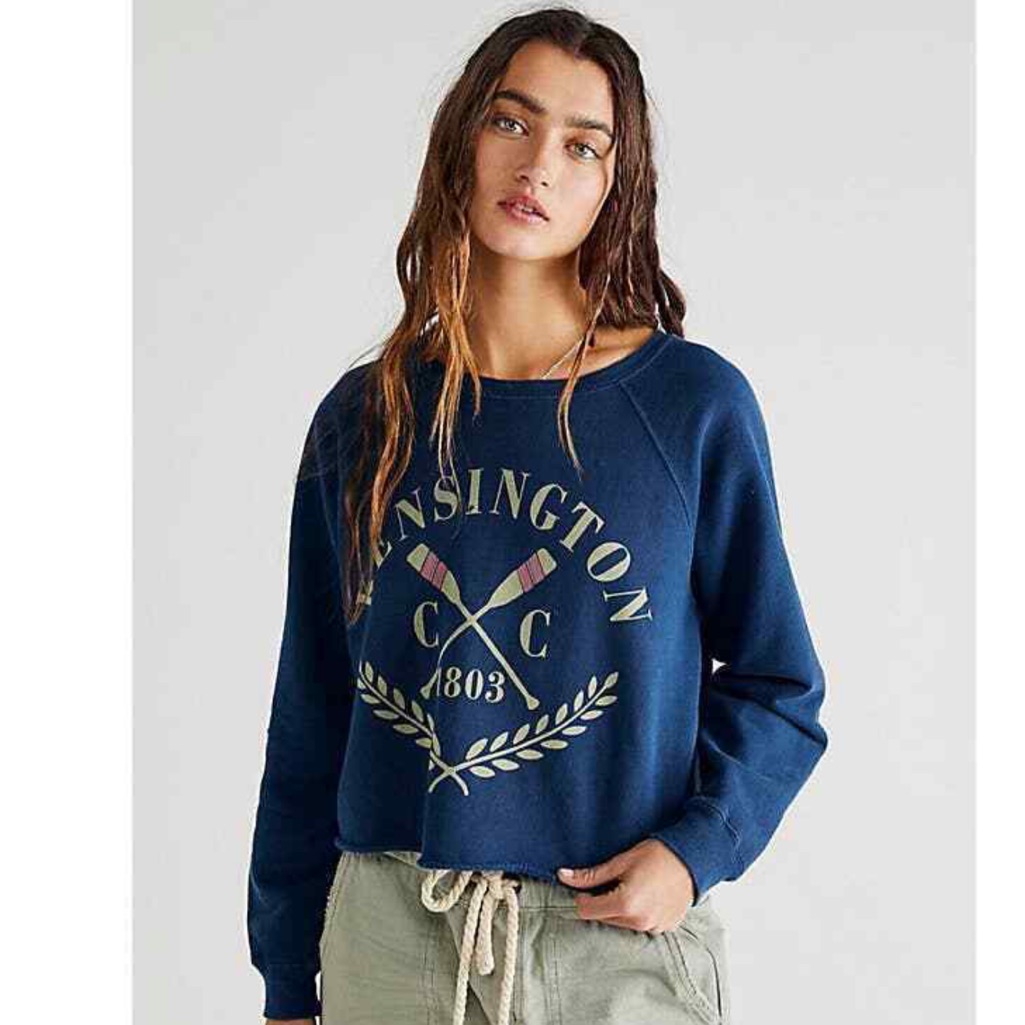 Nwt Free People X Original Retro Brand Kensington Crewneck Sweatshirt Z20881